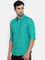 Men's Slim Fit Blue Cotton Solid Long Sleeves Shirt