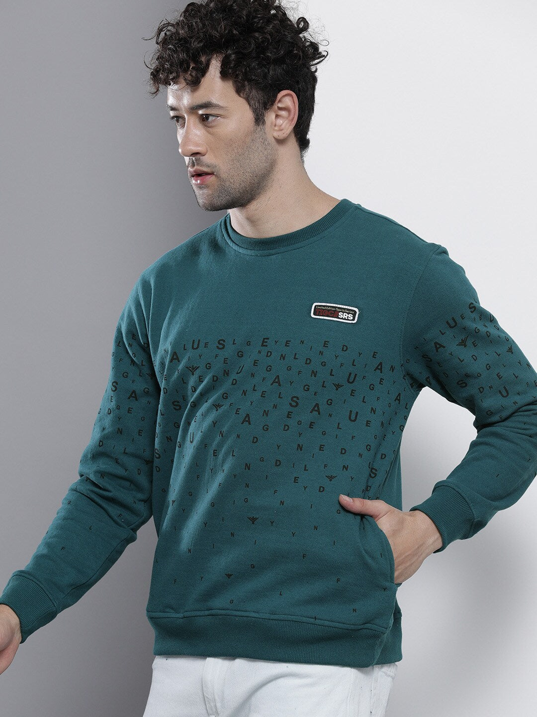 Shop Men Abstract Print Sweatshirt Online.