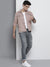 Men's Cotton Grey Solid Slim Fit Long Sleeves Shirt