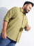Men Plus Size Solid Linen Shirt