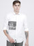 Men's Cotton White Solid Slim Fit Long Sleeves Shirt