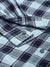 Men's Cotton Blue Checkered Slim Fit Long Sleeves Shirt