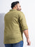 Men Plus Size Solid Linen Shirt
