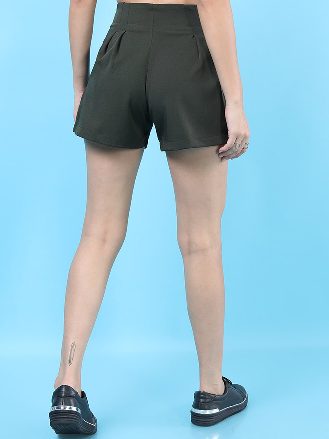 Shop Women Solid Flared Shorts Online.