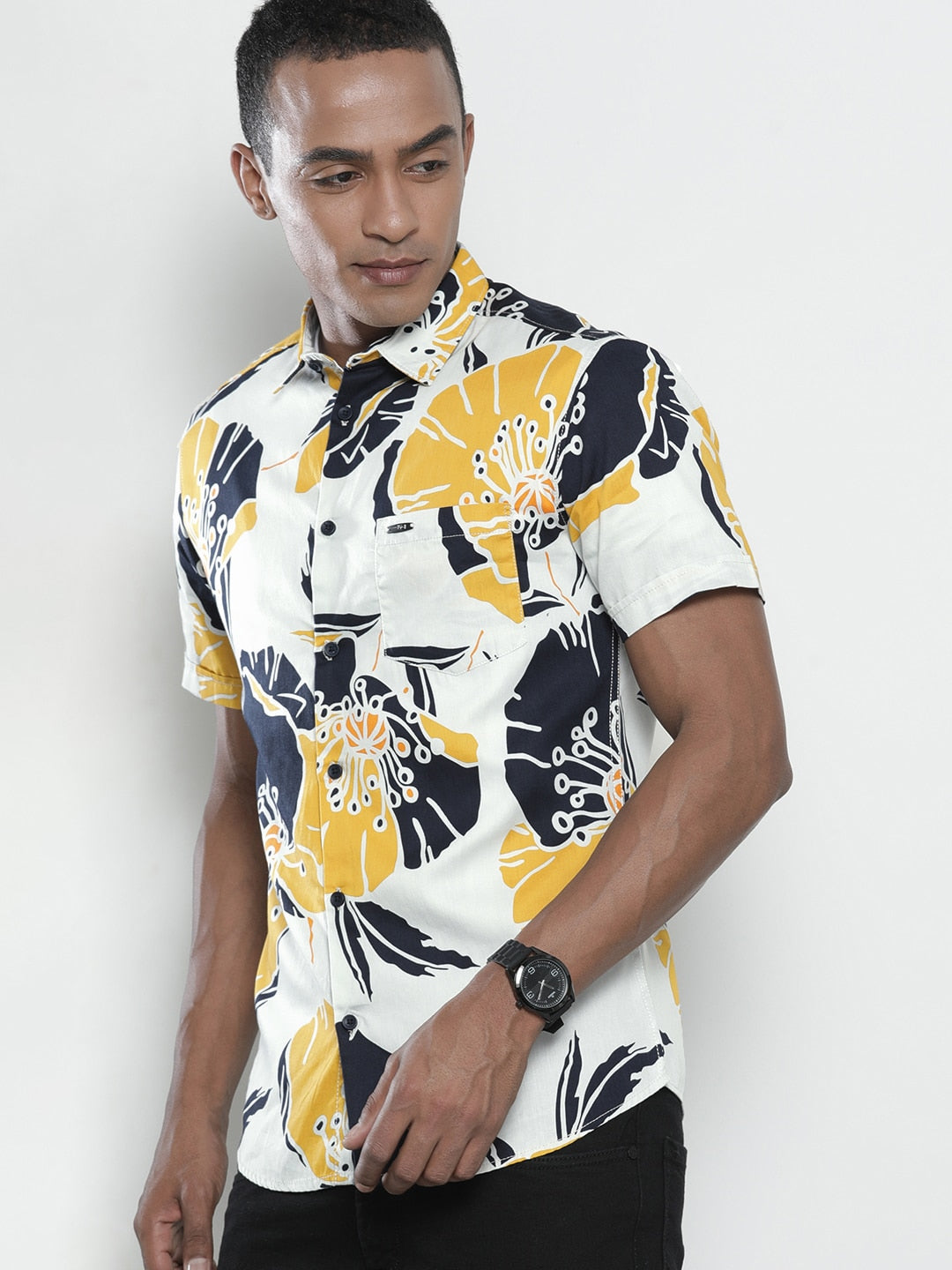 Shop Men Abstract Resortwear Shirt Online.