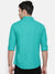 Men's Slim Fit Blue Cotton Solid Long Sleeves Shirt