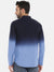 Men's Slim Fit Navy Blue Cotton Solid Long Sleeves kurta