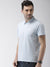 Men's Slim Fit Blue Cotton Solid Short Sleeves T-Shirt