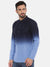 Men's Slim Fit Navy Blue Cotton Solid Long Sleeves kurta
