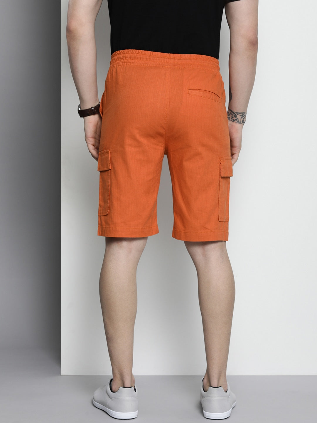 Shop Men Linen Cargo Shorts Online.