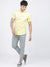 Men's Cotton Yellow Solid Slim Fit Short Sleeves Shirt